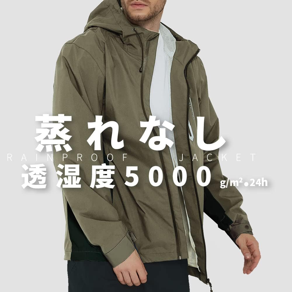 [Arashiyama] Men's Golf Rain Wear, Top and Bottom Set, Bike Coat, Rain Suit, Mountain Parka, Golf, Mountain Climbing [Cold Protection, Waterproof, Windproof] Outdoor Windbreaker, For Fishing, Bicycles, Commuting (Green, S)