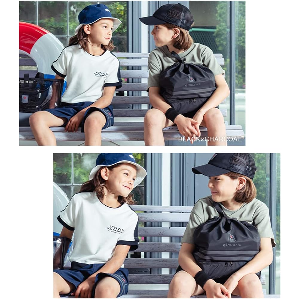 [Arisana] Pool Bag, Boys, Knapsack, 2 Layer Type, Kids, Stylish, Children's Beach Bag, Pool Bag, Swim Bag, Pool, Swimming, Swimming Bag, Elementary School Students, Lower Grades, Elementary School