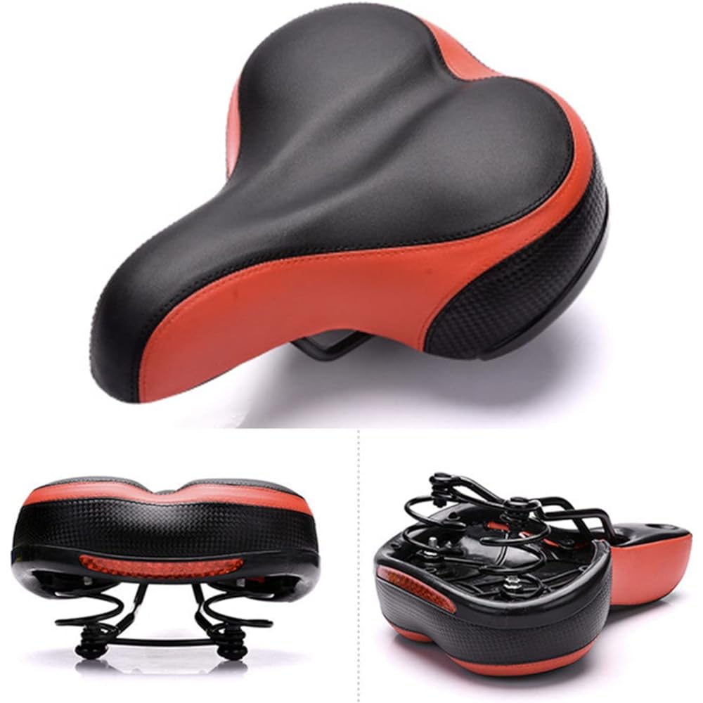 Hoshiumi Bicycle Saddle, Large Soft Saddle, Prevents Butt Pain, Electric Assist Bicycle, Compatible with City Cars, Easy Replacement, Prevents Water from Seeping