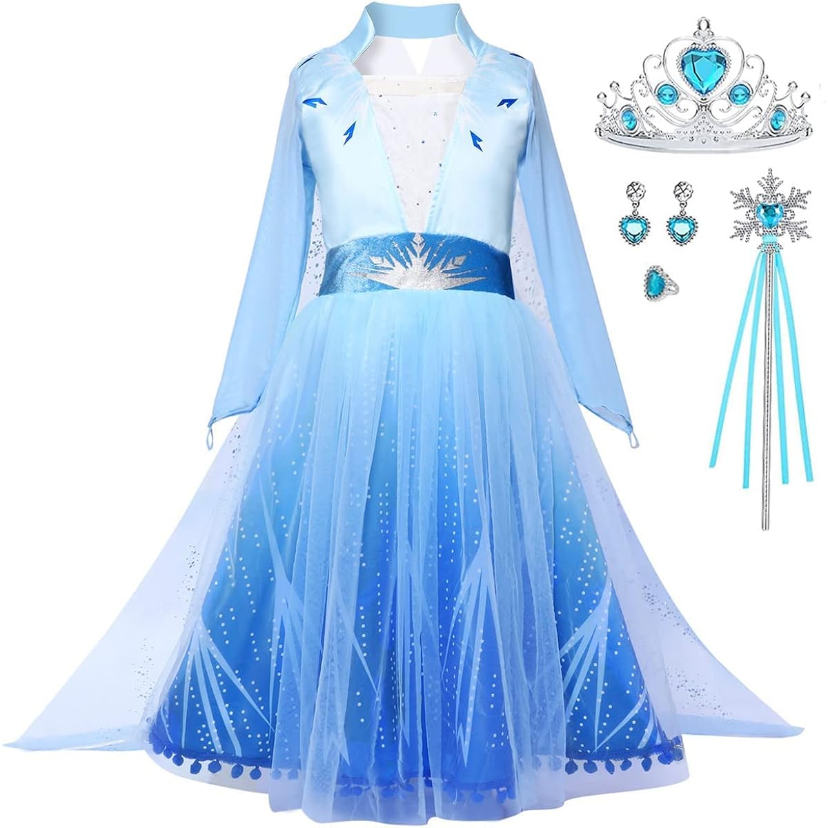 Luzlen Fur Princess Hooded Cape Cloak Costume Birthday Halloween Cosplay for Girls