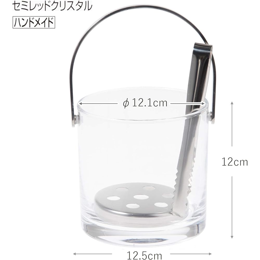 Toyo Sasaki Glass Ice Bucket Toccata Approximately φ12.1×12cm Made in Japan 62869N