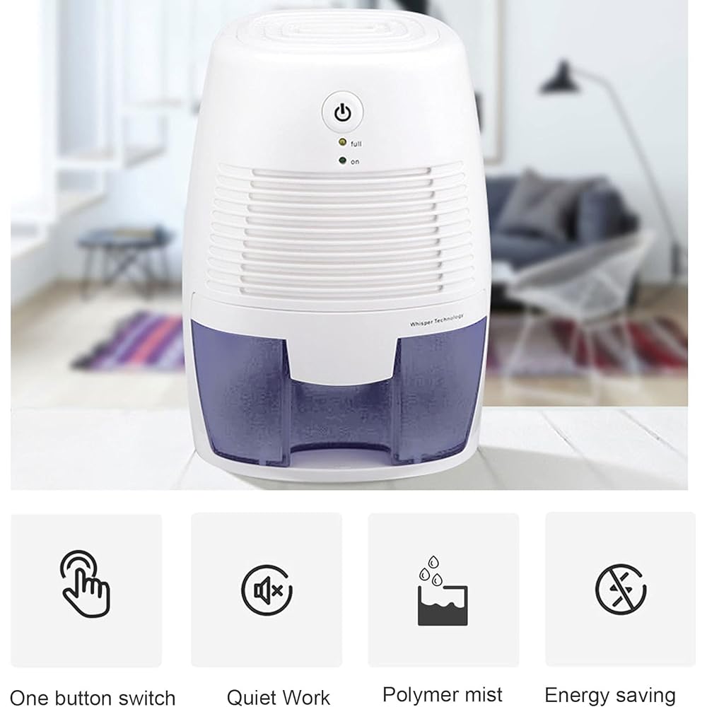 Air Dehumidifier, Durable and Stable Mini Dehumidifier Office Home Silent Dehumidifier