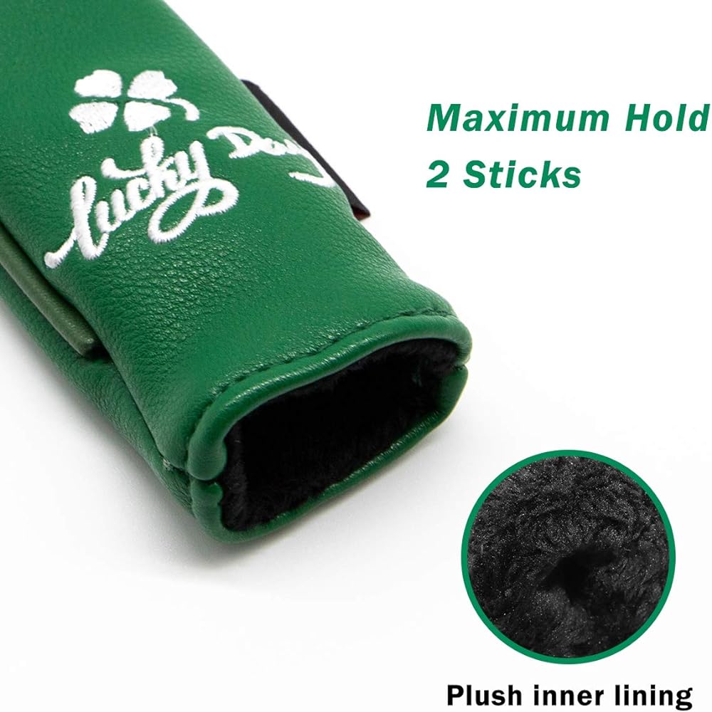 Golf Stick Cover Tour Stick Alignment Stick Shaft Protective Cover for 2 Scratch Prevention Stick Cover High Quality PU Leather Stick Cover Easy to Install Stylish Unisex