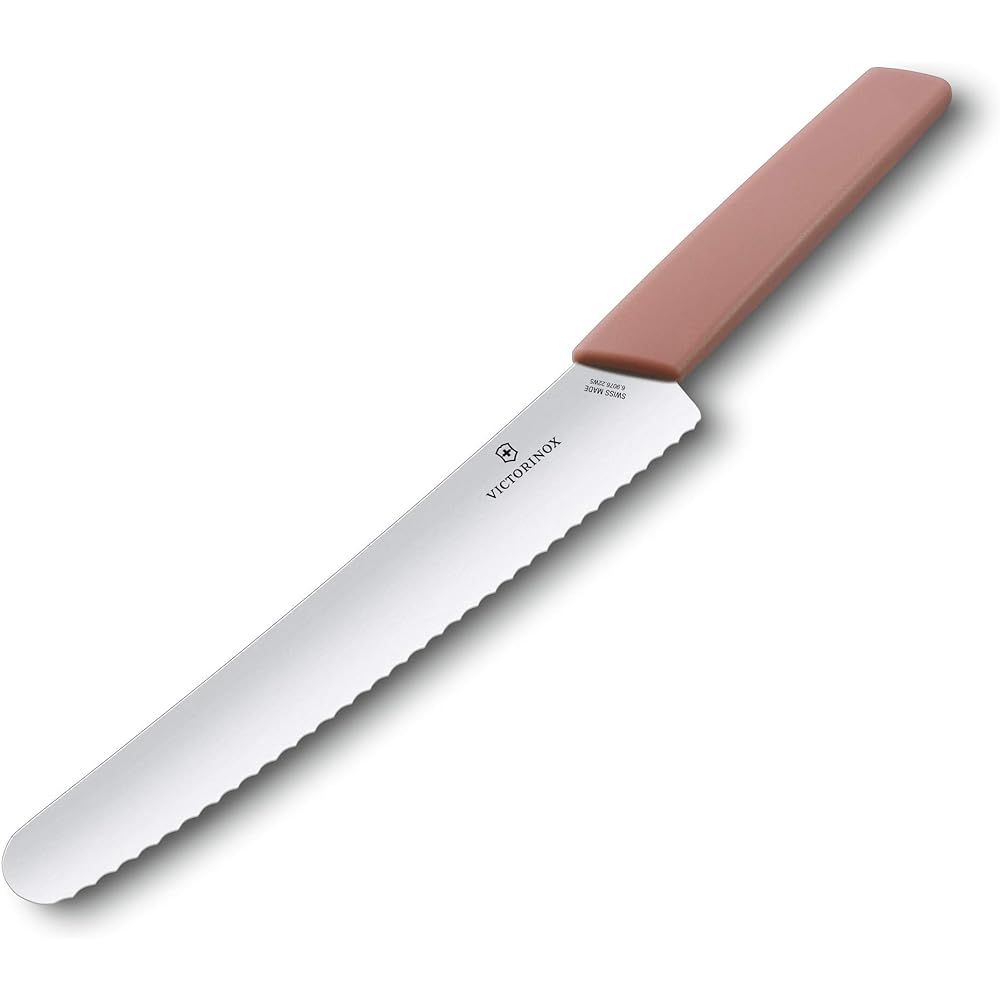 VICTORINOX Knife Set, Santoku Knife and Bread Knife Set of 2, Pizza Peel, Multicolor, Light and Sharp, Can Be Used on Various Foods, Dishwasher Safe, Swiss Modern, Comes in a Gift Box, 6.9096.22G