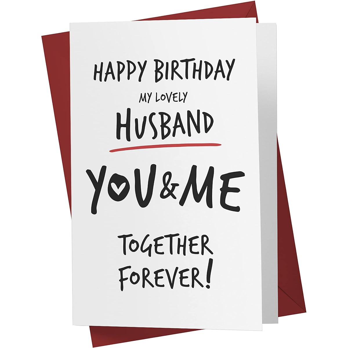 Sweet Funny Birthday Card Happy Birthday Card for Husband Large 5.5 x 8.5 Birthday Card Birthday Card for Husband from Wife Karto My Lovely Husband