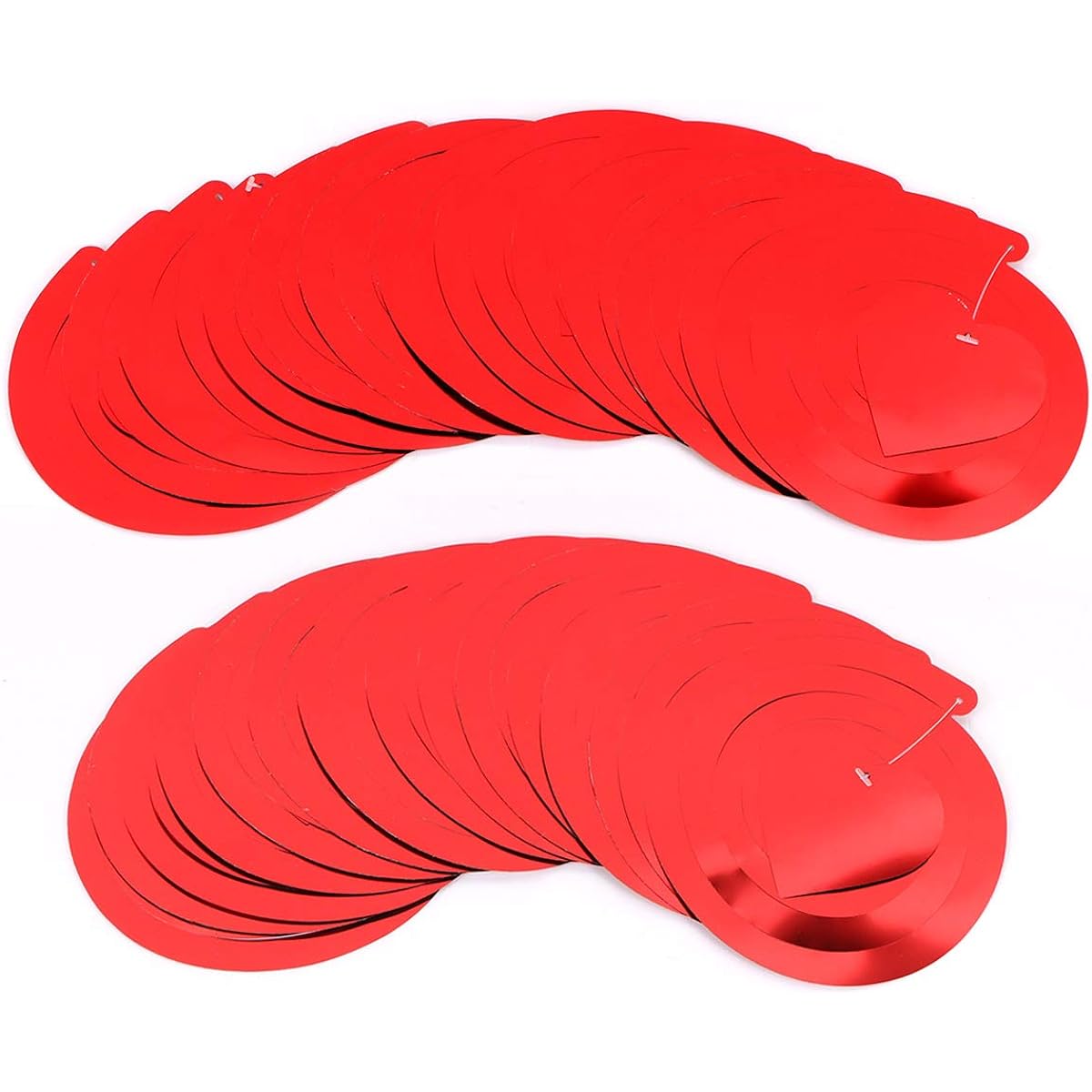 JOLLYSTYLE 36pcs Heart Decorations Hanging Swirls Valentine's Day Party Supplies Ceiling Decor