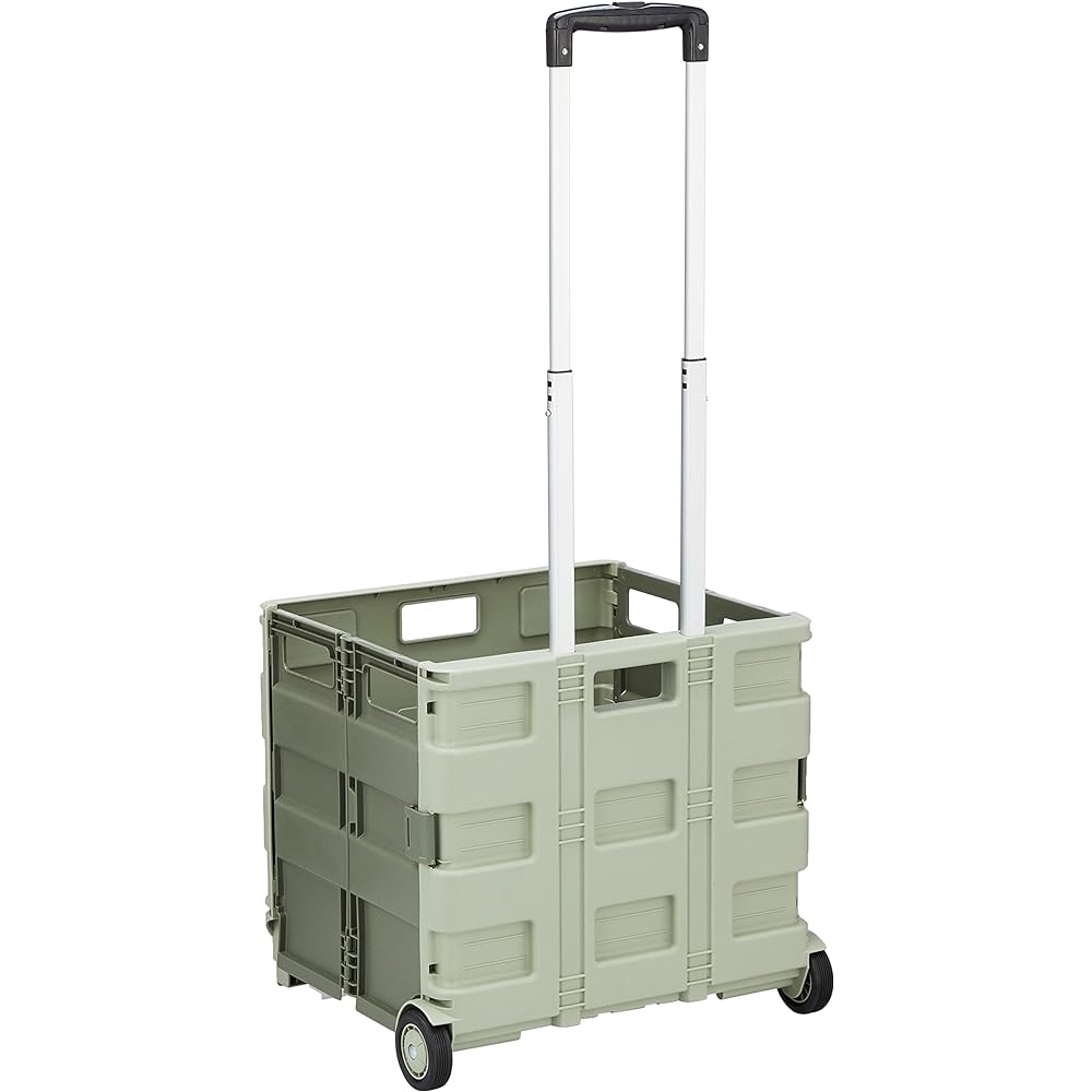 BUNDOK Box Carry Cart BD-318 <Beige/Khaki/Black x Green> Foldable Load Capacity 30kg