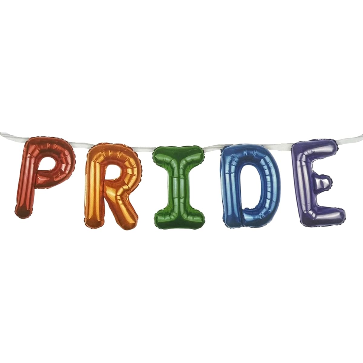 Happy Gay Lesbian LGBTQ+ Pride Month Love is Love Rainbow Pride Balloons Inflatable Decorations with 5 Balloons and 1 String