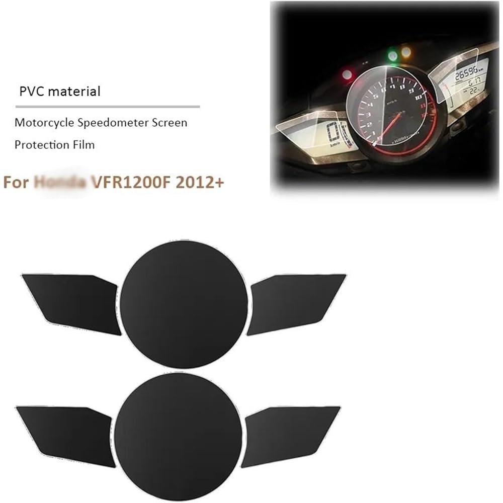 Fits for Honda VFR1200F VFR 1200F VFR1200 F 2012+ Motorcycle Scratch Cluster Protection Instrument Screen Dashboard Film Protector Instrument (Color : 2 sets)