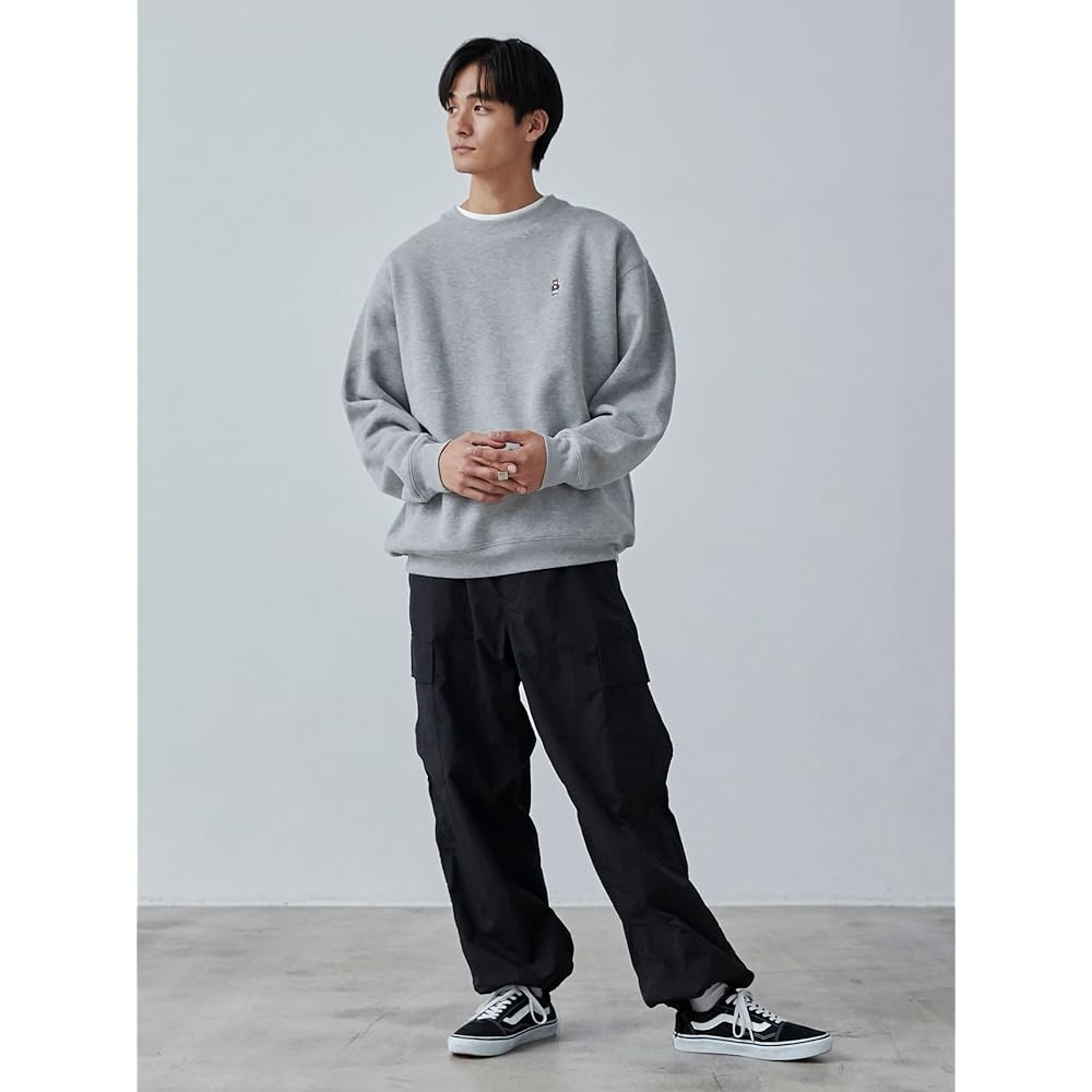 [Cohen] One Point Bear Embroidery Brushed Crew Neck Sweatshirt 75206360339
