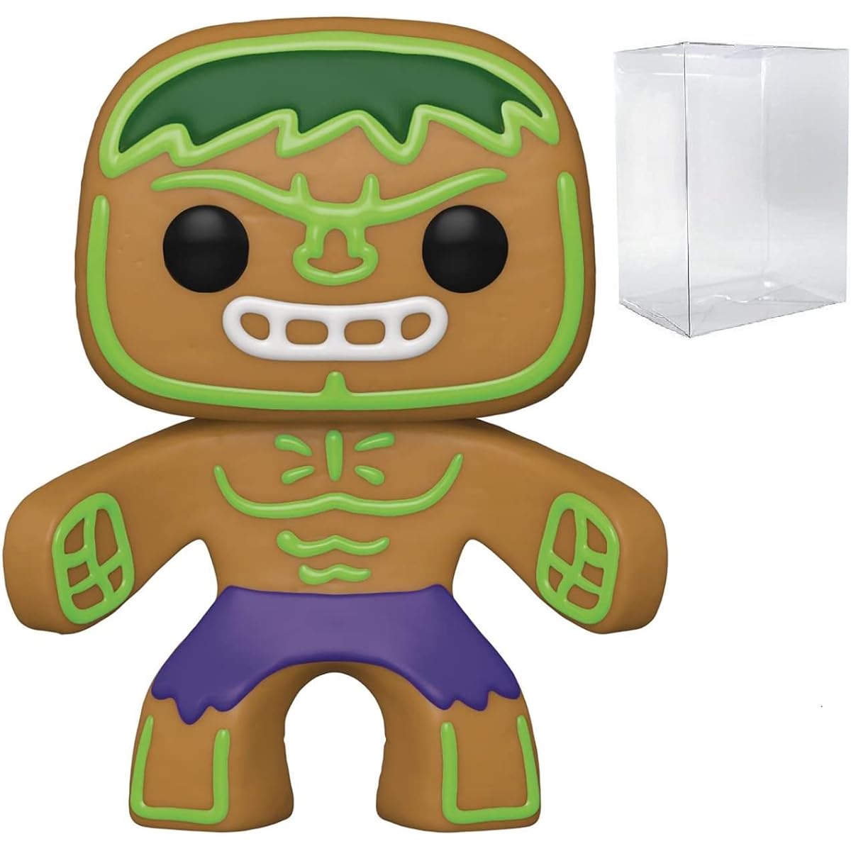 POP Marvel: Holiday - Gingerbread Hulk Funko Vinyl Figure (Includes Compatible Box Protector Case), Multicolor, 3.75"