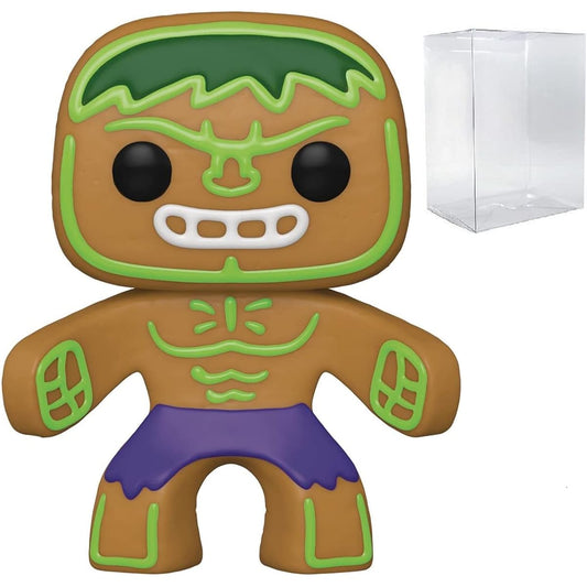 POP Marvel: Holiday - Gingerbread Hulk Funko Vinyl Figure (Includes Compatible Box Protector Case), Multicolor, 3.75"