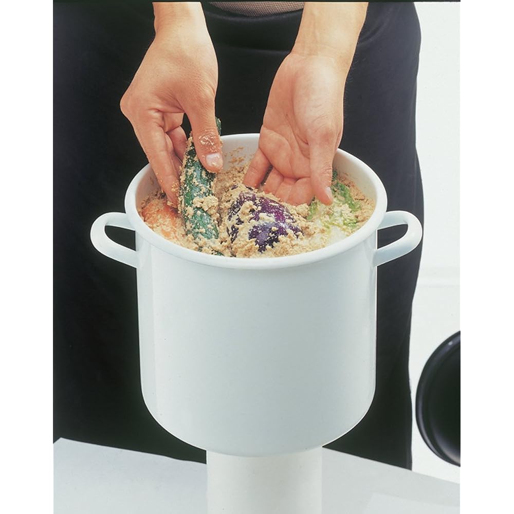Takagi Metal Pickle Container Stock Pot Enamel Round 27cm HSP-27