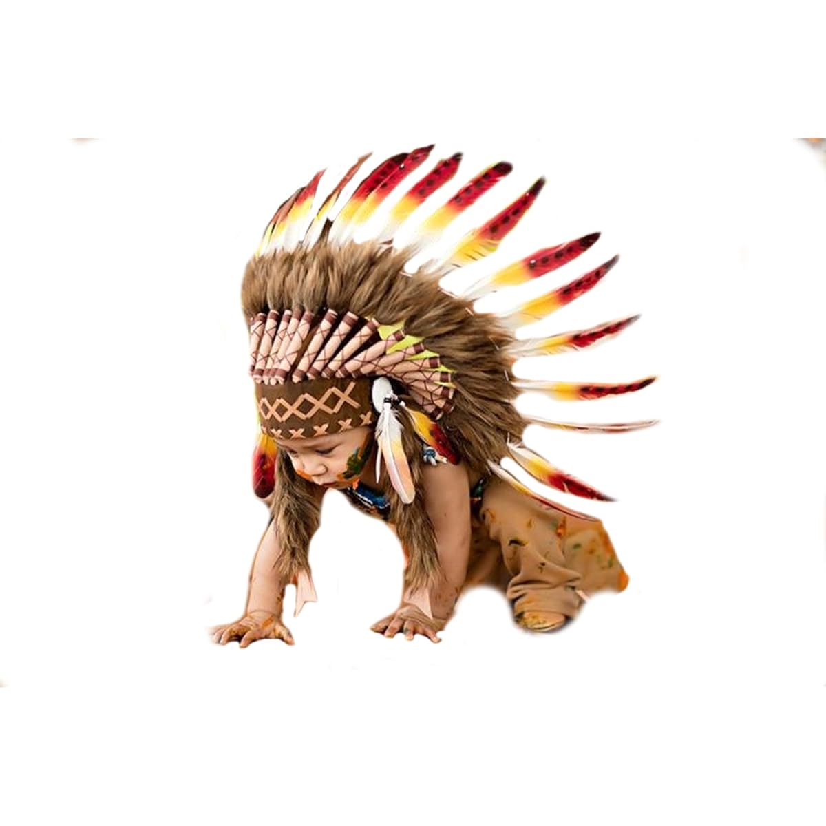 Feather Headdress 9-18 Months Perfect for Toddlers/Babies