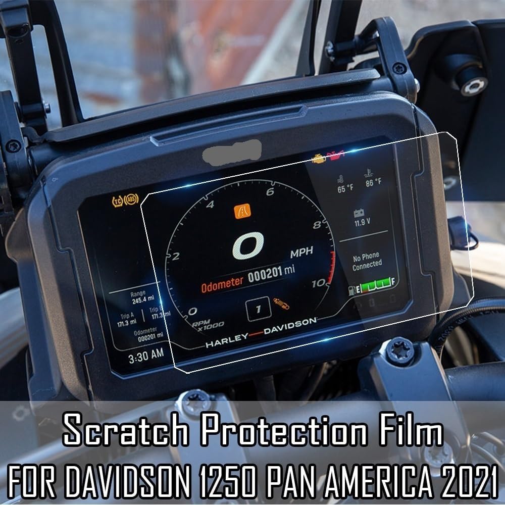 DEMUR Motorcycle Accessories Cluster Scratch Protection Film Screen Protector For Harley-Davidson Pan America 1250 S PA1250 RA1250 S Dashboard Screen Protector (Size : 5 PCS)