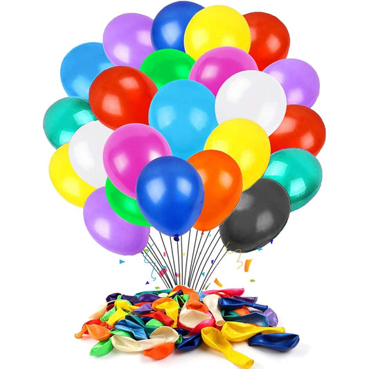 204 Assorted Party Balloons (Average 17 of Each Color, 12 Colors) 12" Large Balloons for Party Decorations Birthday Wedding Anniversary Celebration Arch Decorations