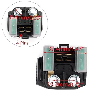 Motorcycle Starter Relay Starter Relay Solenoid Switch Yamaha YXR 660 Sai 2004 2005 2006 2008 4YR-81940-02 5JW-81940-00-02 Motor Parts