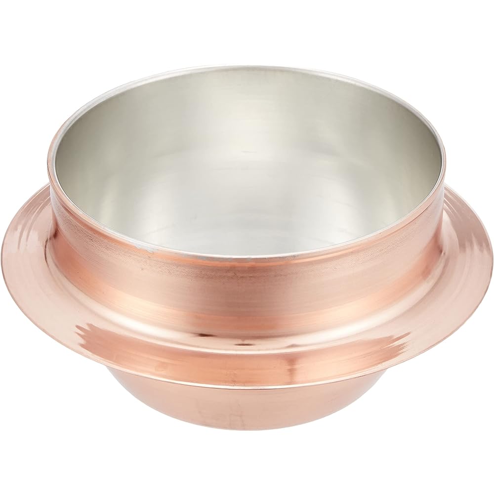 Endo Shoji TKG Tabletop Rice Pot, Copper Kama-meshi Set, 1 cup, Serves cooked Kama-meshi, Cooks quickly and deliciously due to the high thermal conductivity of copper, Width x Depth x Height (mm) 165 x 165 x 155, Inaka-kama-meshi, Commercial use QKM7301