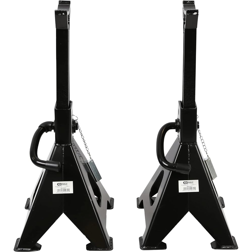 KS TOOLS Steel axle stands with quick adjustment 6 t pair 160.0371