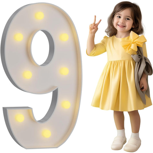 3FT Marquee Luminous Numbers, Mosaic Numbers for Balloons, Number 9 Balloons, Marquee Luminous Letters, Balloon Arch Kit, First Birthday Decorations, Anniversary Party Decorations, Cardboard Numbers