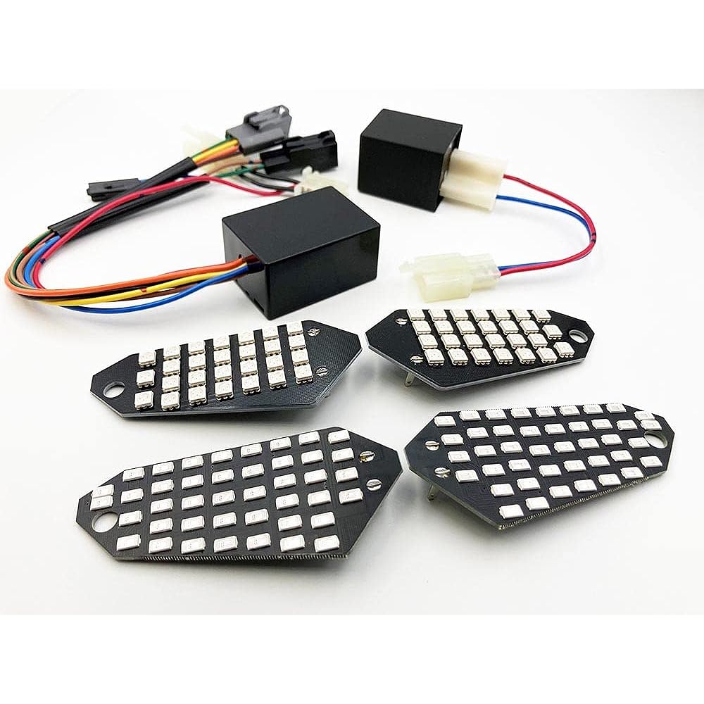 LED Turn Signal Board Sequential Flowing Turn Signal Set of 4 with Relay Daeg Versys NINJA Kawasaki White