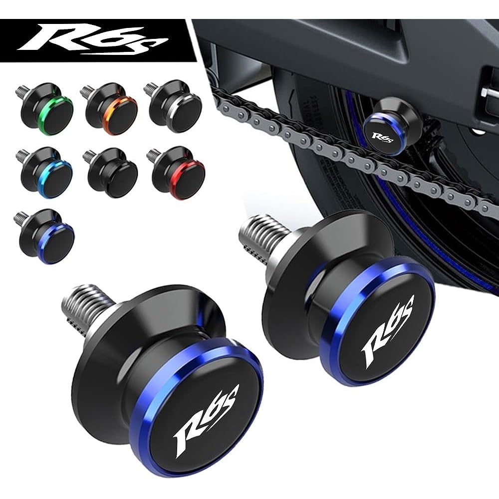 Rocker Spool Slider Motorcycle CNC Swing Arm Spool Slider Stand Screw for Yamaha R6S Canadian Version R6SUSAVERSION R6 European Version 2006-2009 2008 (Color : 22)