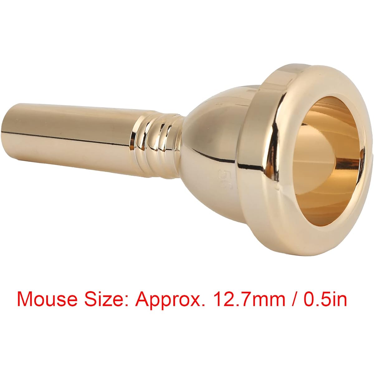 Trombone Mouthpiece Tenor Large Shank Mouthpiece TR‑03 Metal 12.7mm 5G Trombone Accessories Replacement (Gold)