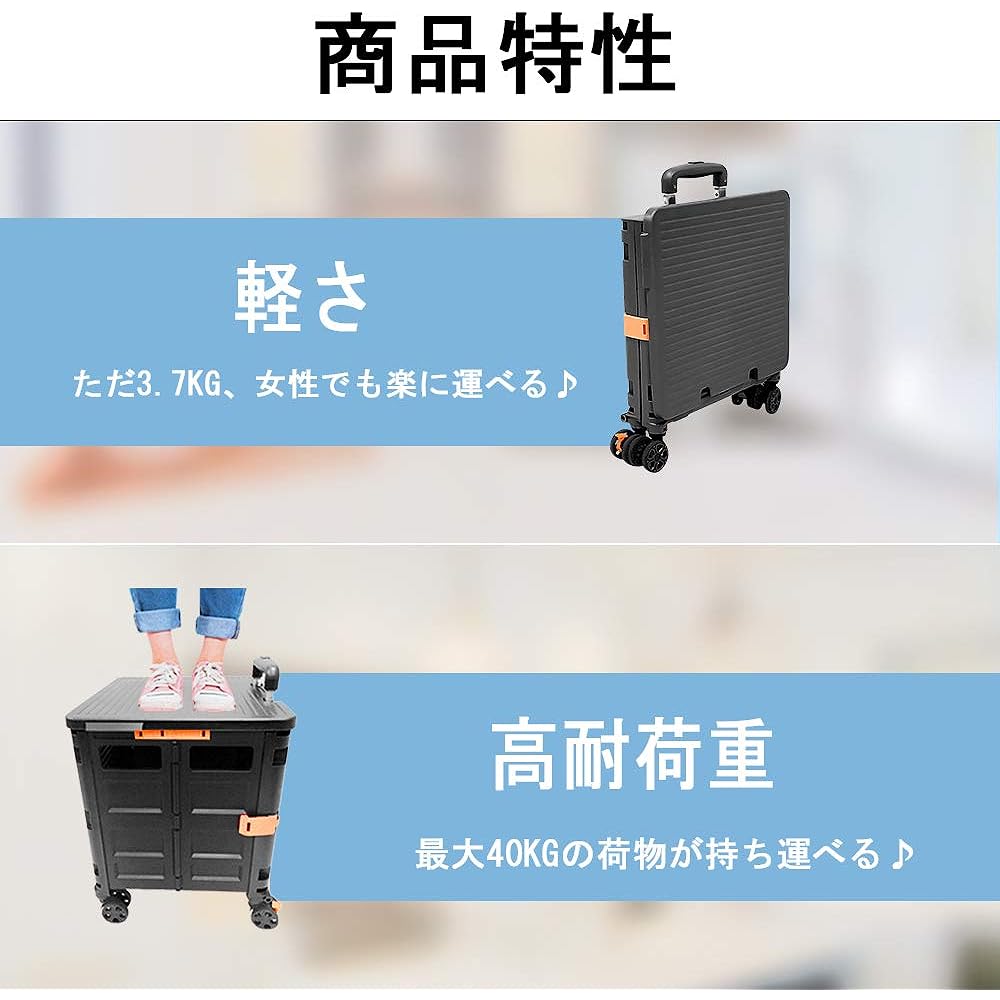 Carry Cart Trolley Outdoor Foldable Cart Carry Shopping Cart Shopping Cart For Fishing, Sports Days, Carrying Kerosene, Shopping, Ultra Compact, For Camping, Travel Equipment, Quiet, Load Capacity 40KG