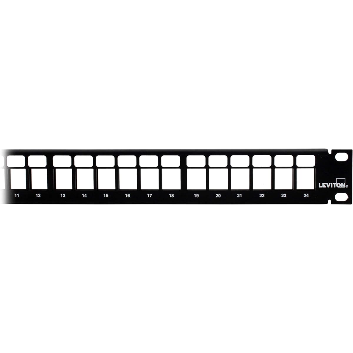 Leviton QuickPort Flat Panel Cable Management Bar Included 24 Port - 1RU 49255-H24 1