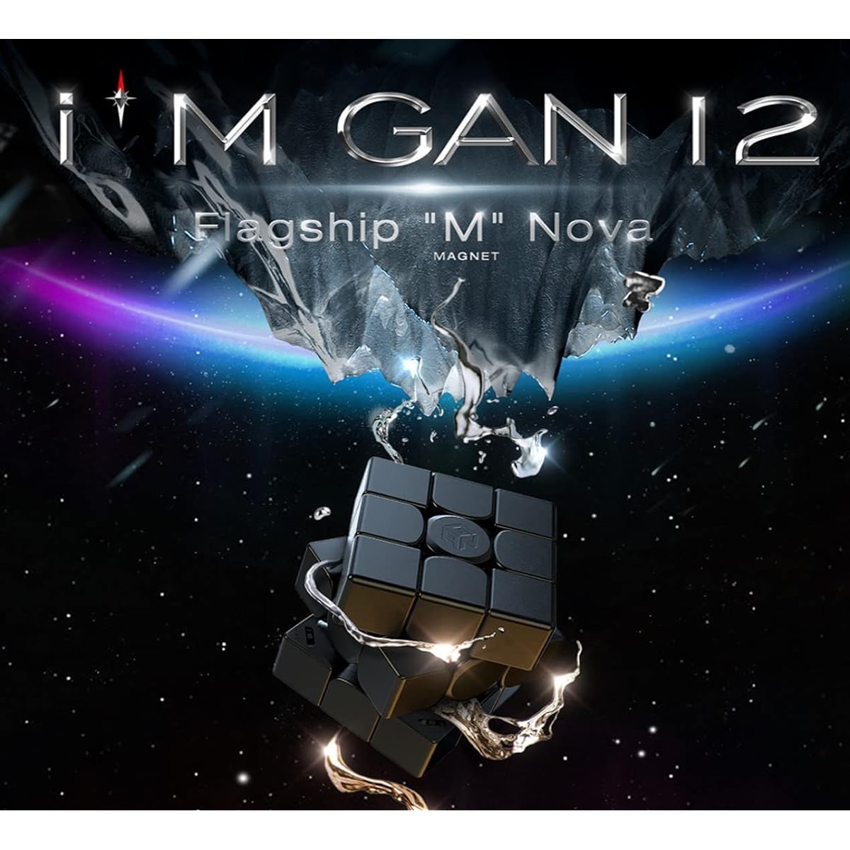 [Genuine product/Japanese solution instructions included] GAN 12 M Leap GANCUBE Guncube gan12m Magnet-equipped competition cube 3x3 (stickerless) [Japanese 6-sided solution instructions & GAN Bag (storage pouch) & cleaning cloth included]