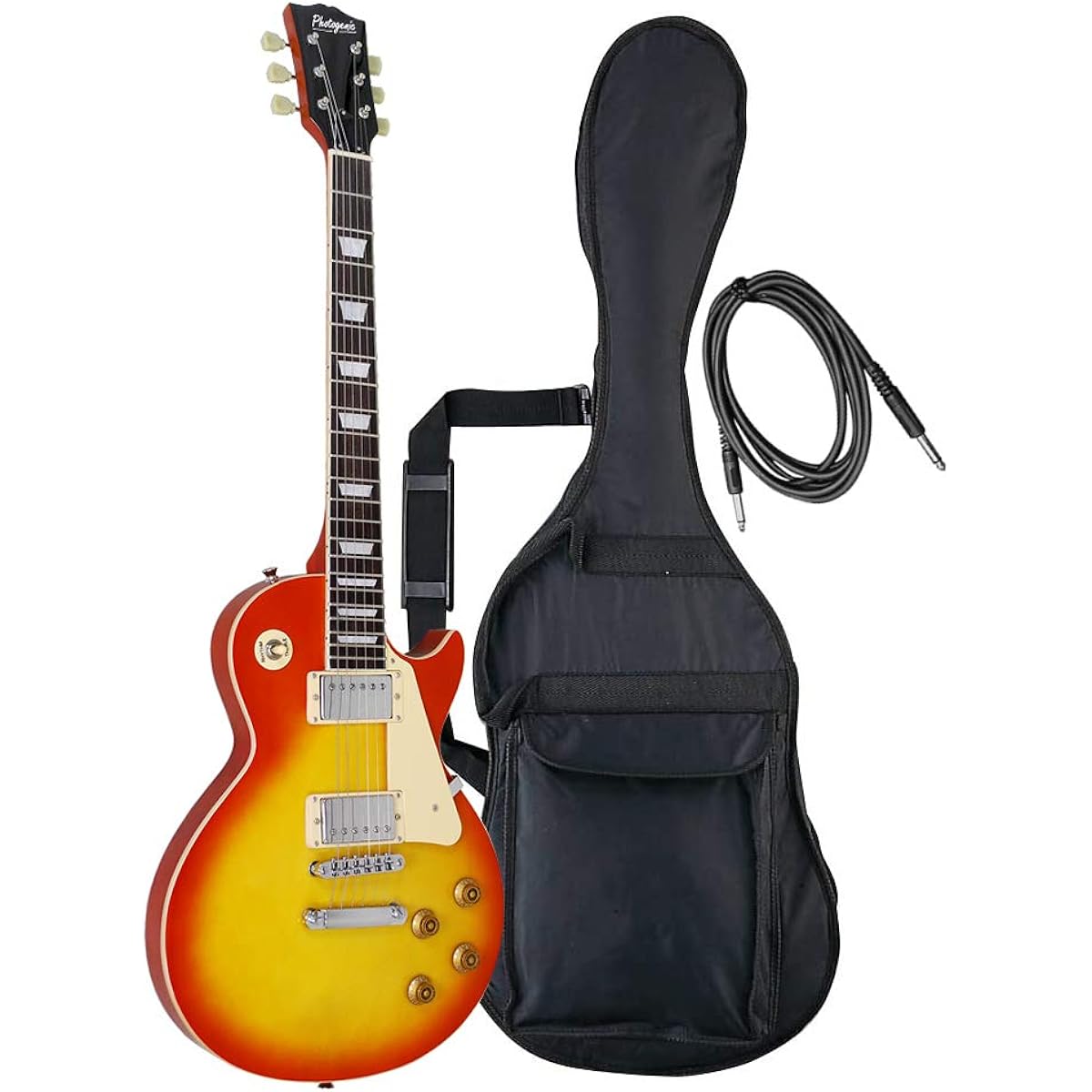 PhotoGenic Electric Guitar LP Type LP-260/BK Black [Soft case/shield/adjustment wrench included]