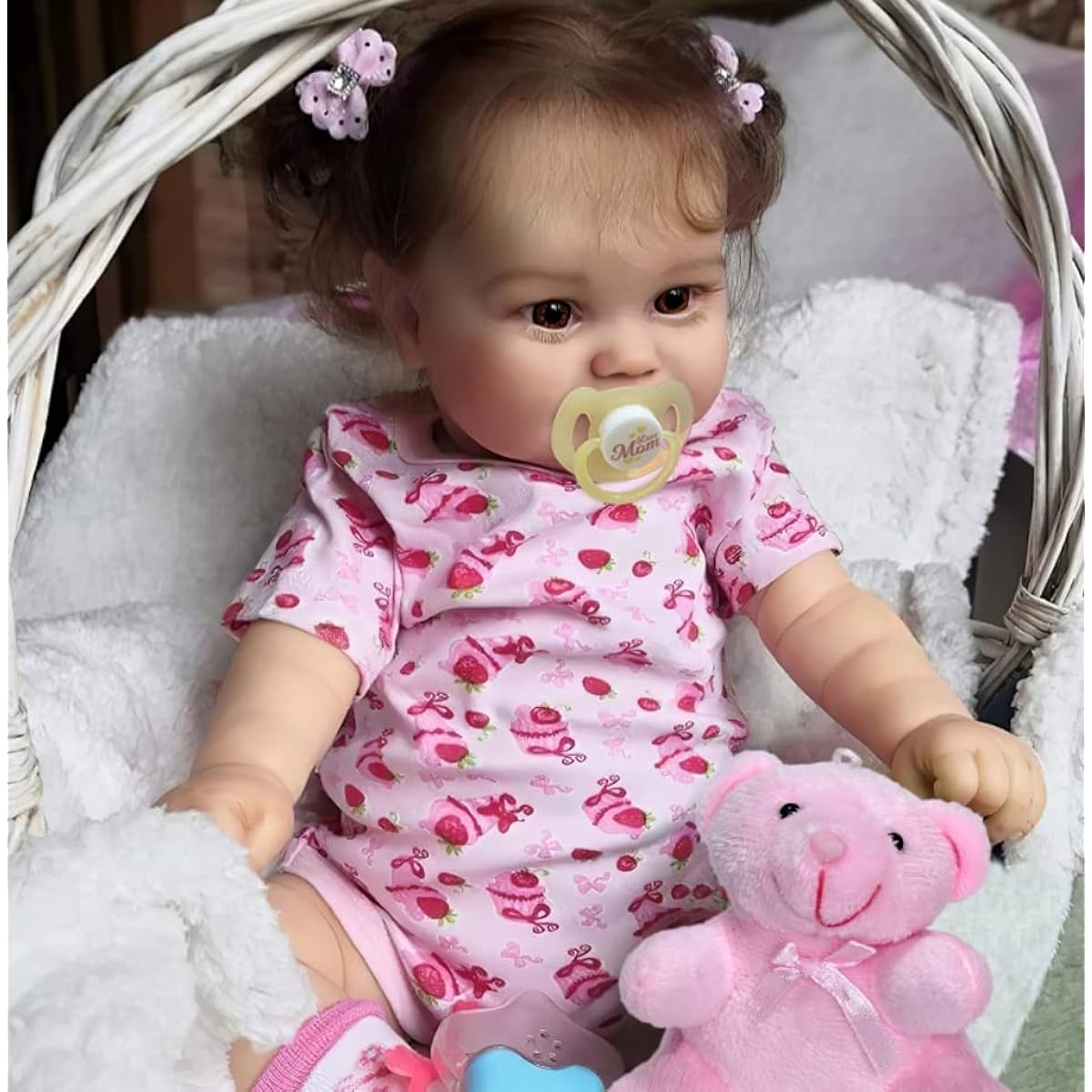 JIZHI Lifelike Reborn Doll - 20" Soft Full Vinyl Body Realistic Newborn Baby Doll Adorable Posable Real Life Baby Doll with Nursing Kit & Gift Box for Ages 3+