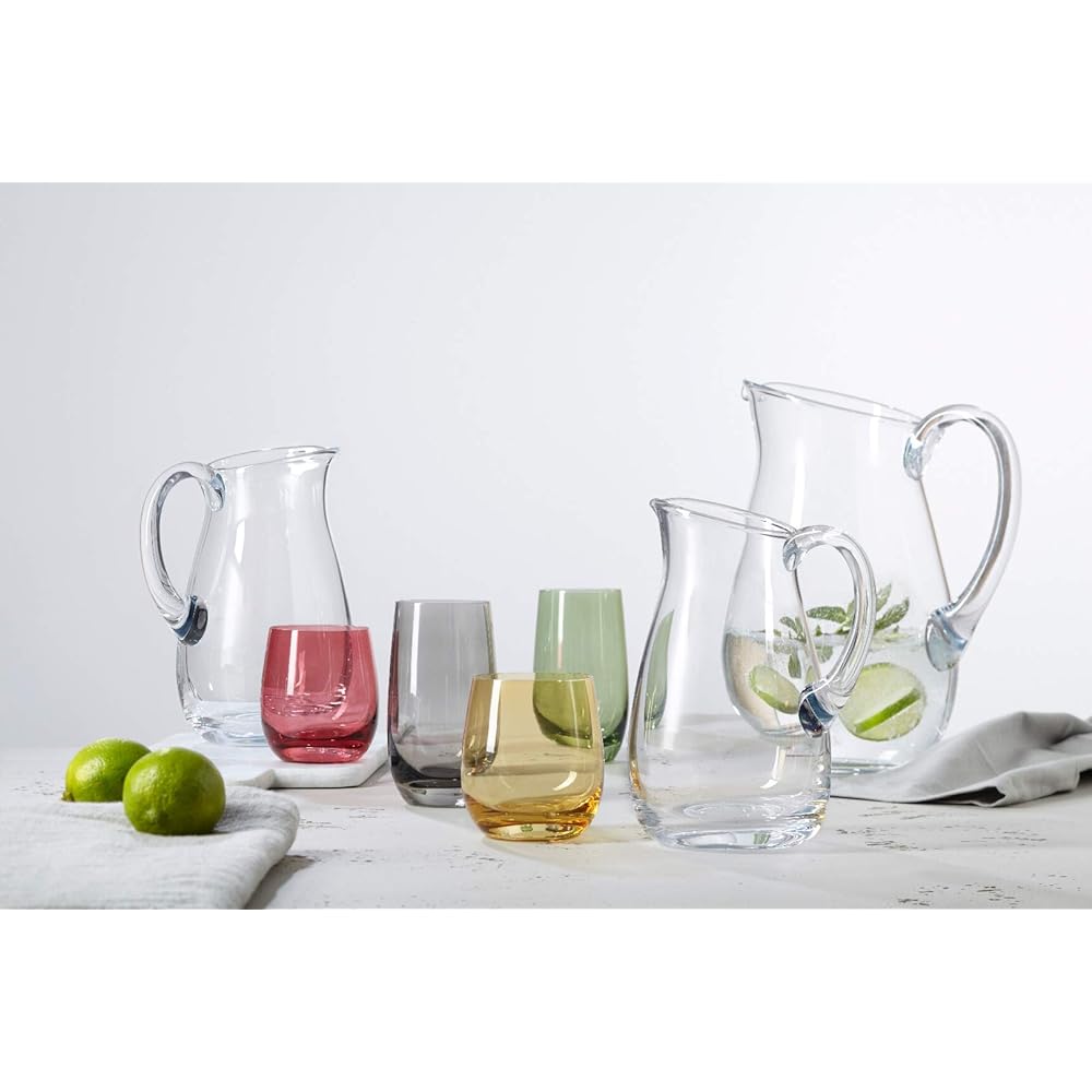 LEONARDO Pitcher Clear Size: 12.5 x 9.5 x 16.5cm Jug 0,5l Giardino 010236 4 pieces