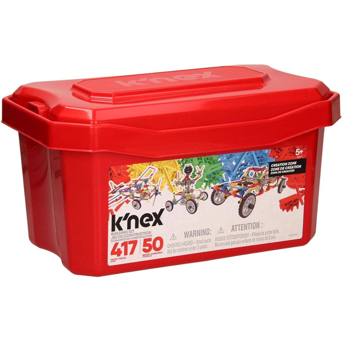 K'NEX Imagine Series: Creation Zone building set (417 pieces), recommended age: 5 years and up, educational building toy