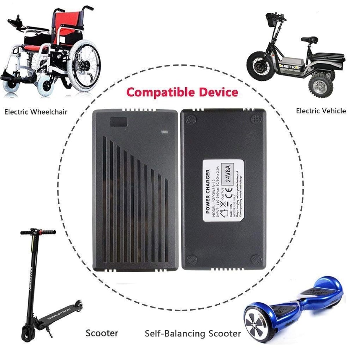 aunstarwei 24V 8A Battery Charger with XLR Connector for EA1065 S150 1107 614HD M51 CH5404 Smart