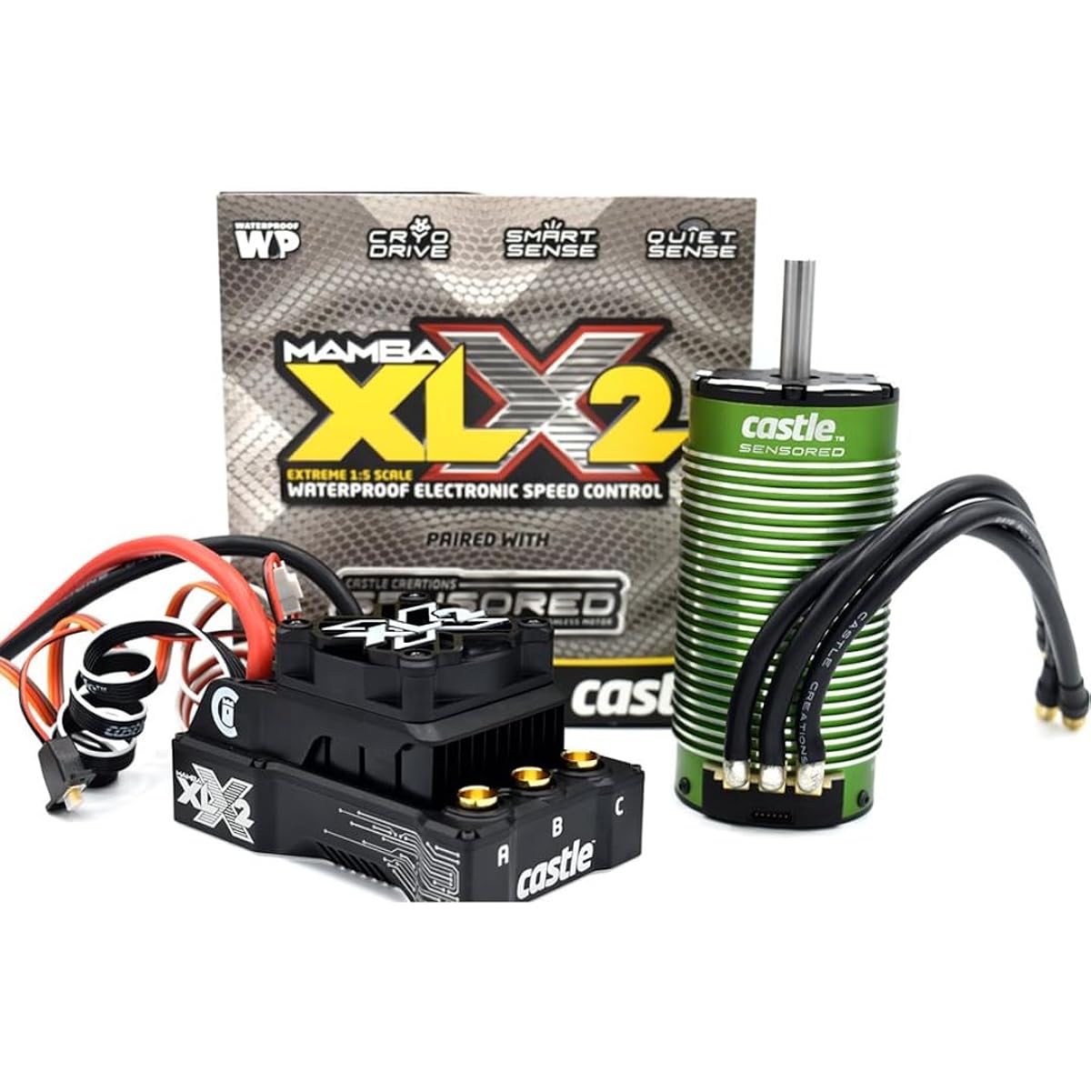 Castle Creations Mamba XLX2 1/5 8S 33.6V ESC 20A BEC 2028-1100Kv with Sensored Motor