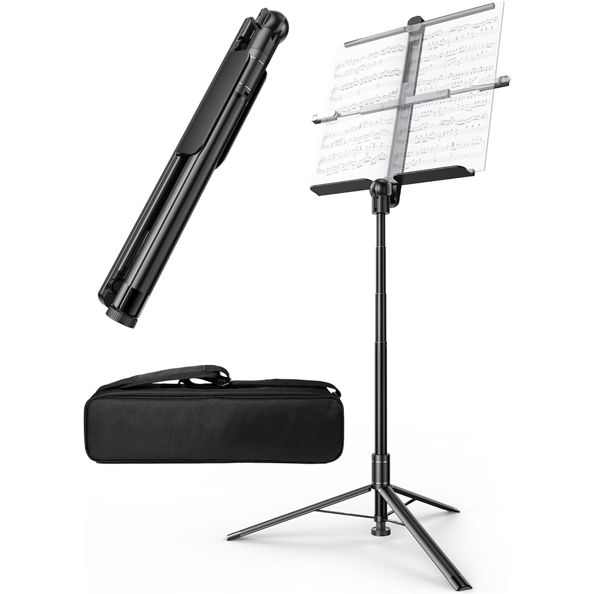 ANXRE Music Stand for Sheet Music, Portable Foldable Music Stand with Carry Bag for Kids/Adults/School/Orchestra/Symphony/Travel/Home