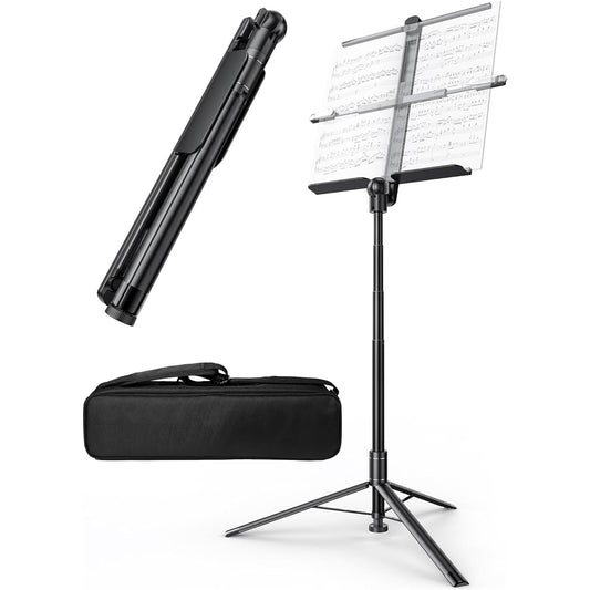 ANXRE Music Stand for Sheet Music, Portable Foldable Music Stand with Carry Bag for Kids/Adults/School/Orchestra/Symphony/Travel/Home