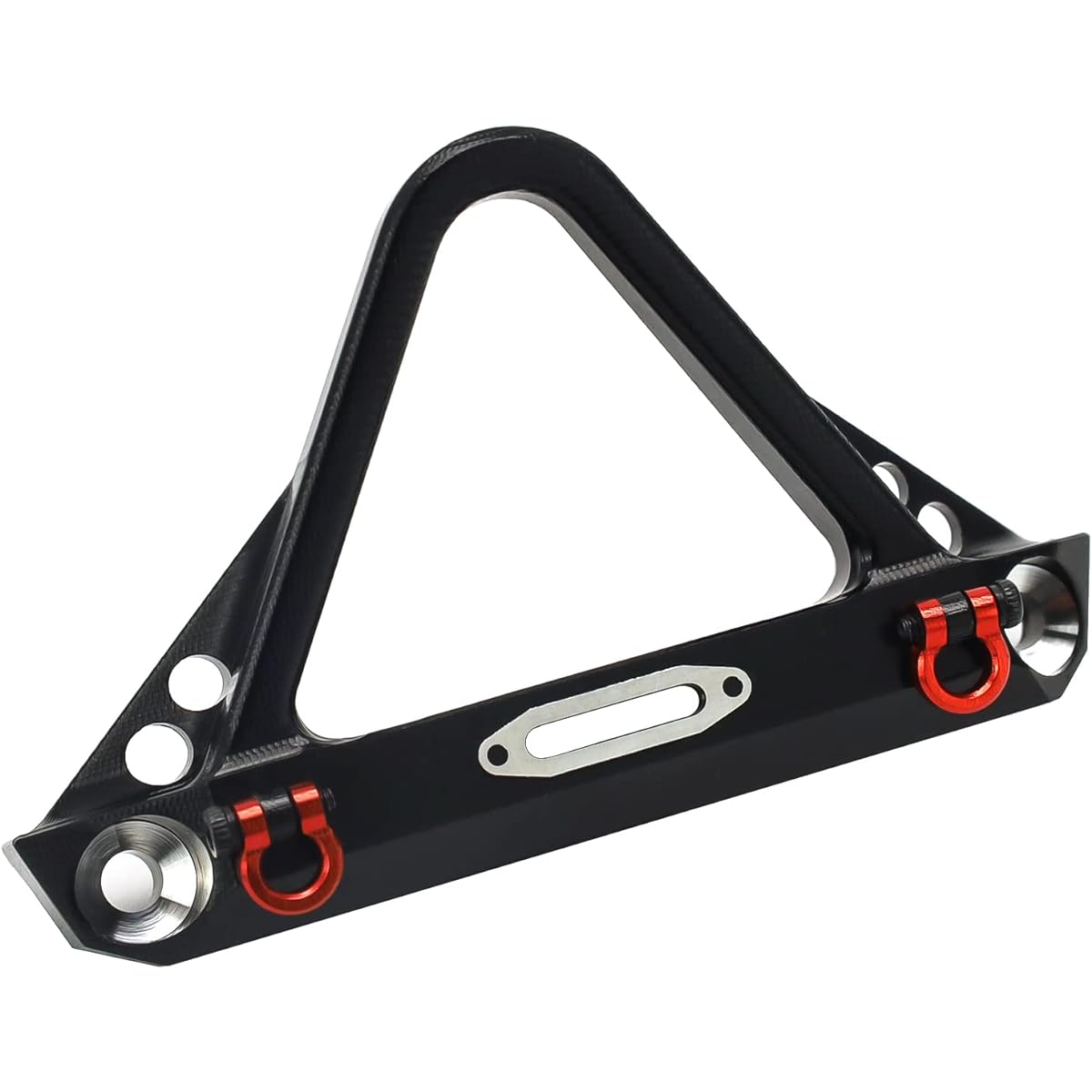 TREAL Axial SCX24 Gladiator Front Bumper with Shackle Alu 7075 CNC Machined for 1/24 RC SCX24 (Black)