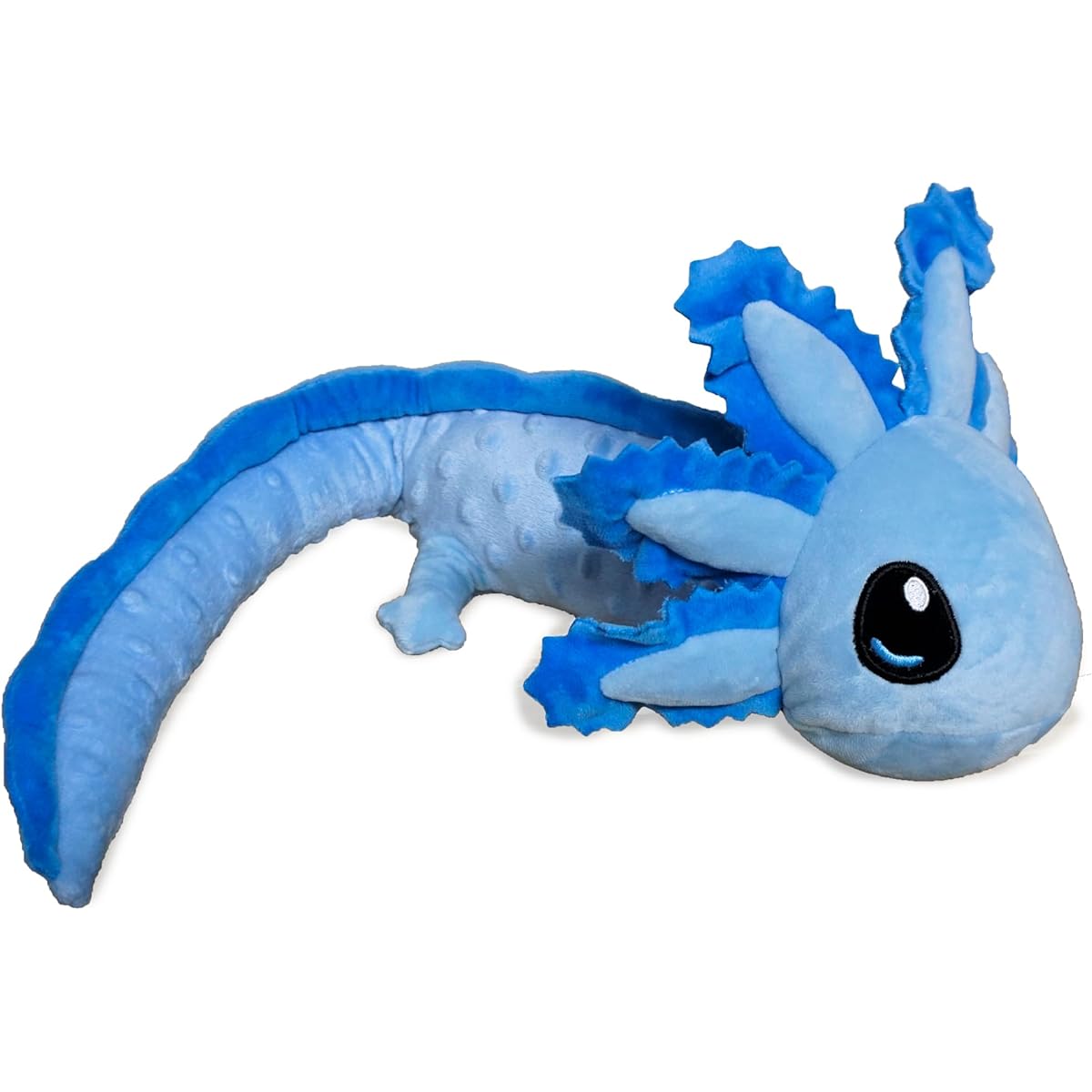 SENSORY4U Weighted Axolotl Plush Toy, Blue, 22" Long, Super Soft, Cute Stuffed Animal, 2.5 lbs Comfortable, Durable, Comfortable Weighted Plush Toy for Kids & Adults