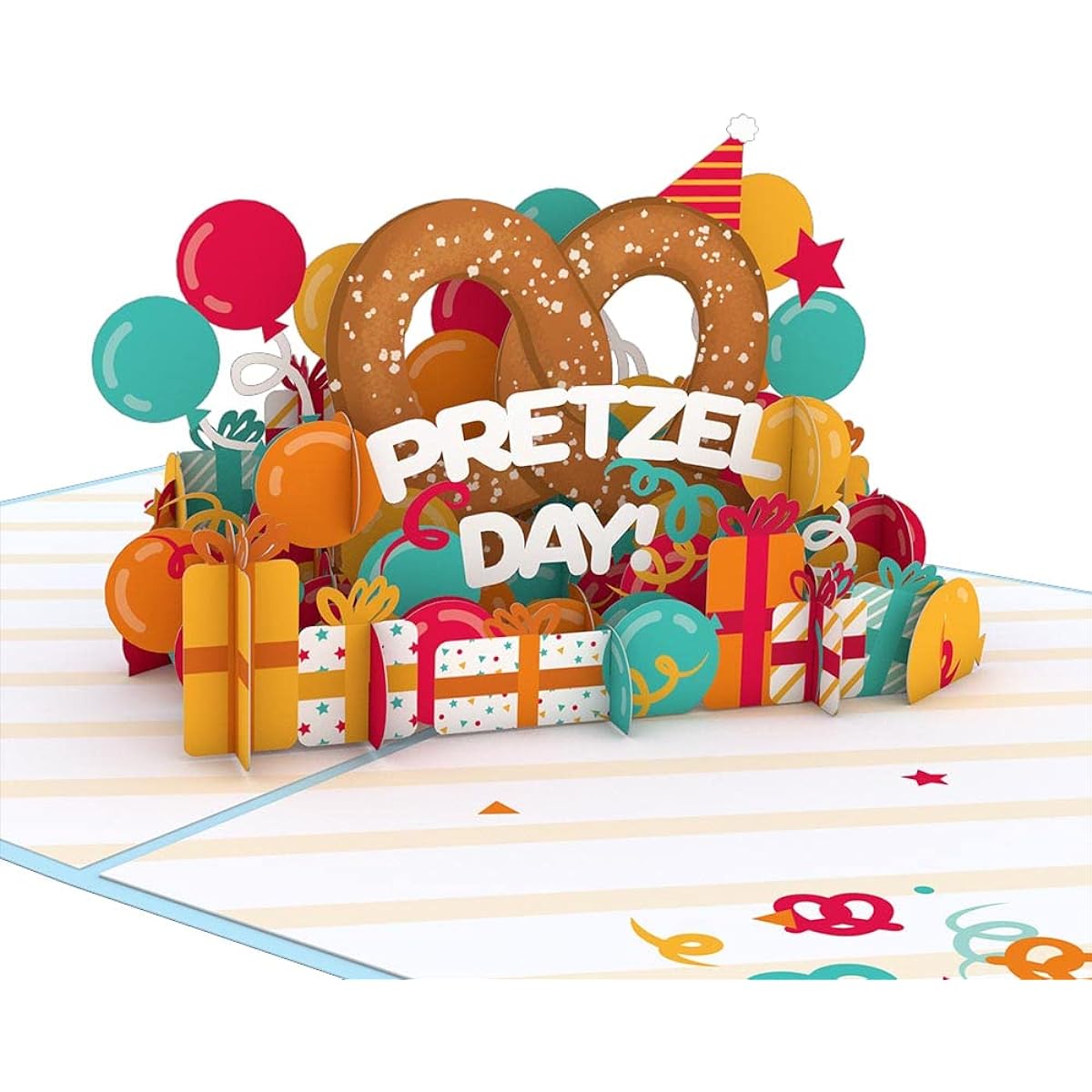 Lovepop The Office Pretzel Day Birthday Pop Up Card 5" x 7" - 3D Greeting Card Birthday Pop Up Card 3D Celebration Card Funny Birthday Party Card