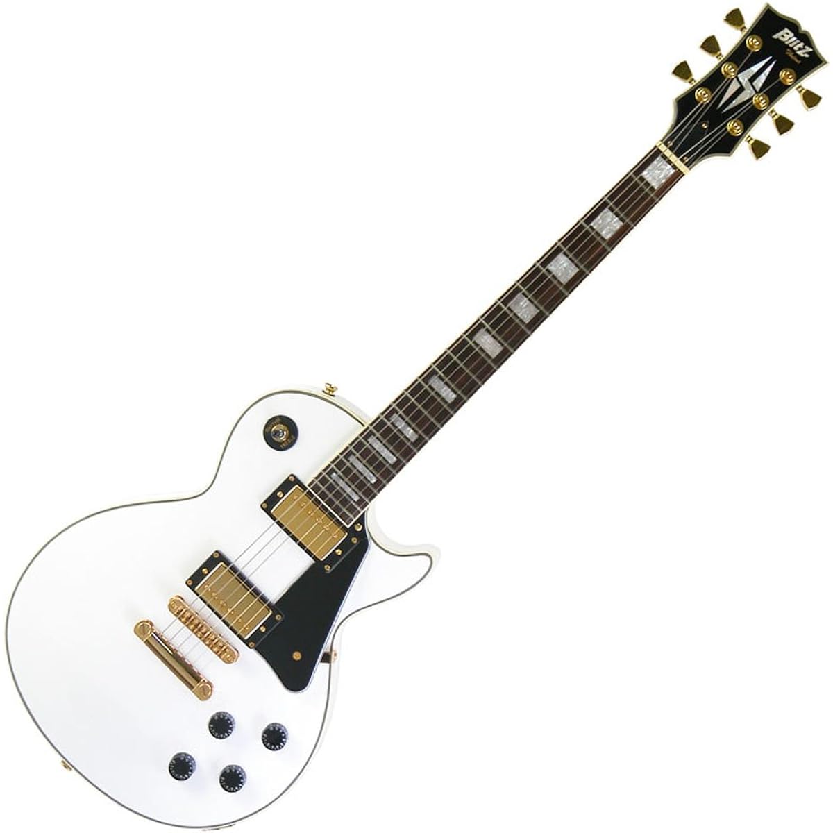 BLITZbyARIA Blitz Electric Guitar BLP-CST WH Case Included