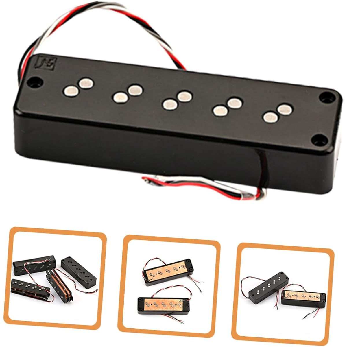 SWOOMEY Select 5 String Pickup for Bass 5 String Bass Pickup Guitar Pickup Bass Accessories Plastic Bass Pickup Classical Component Musical Instrument Accessories