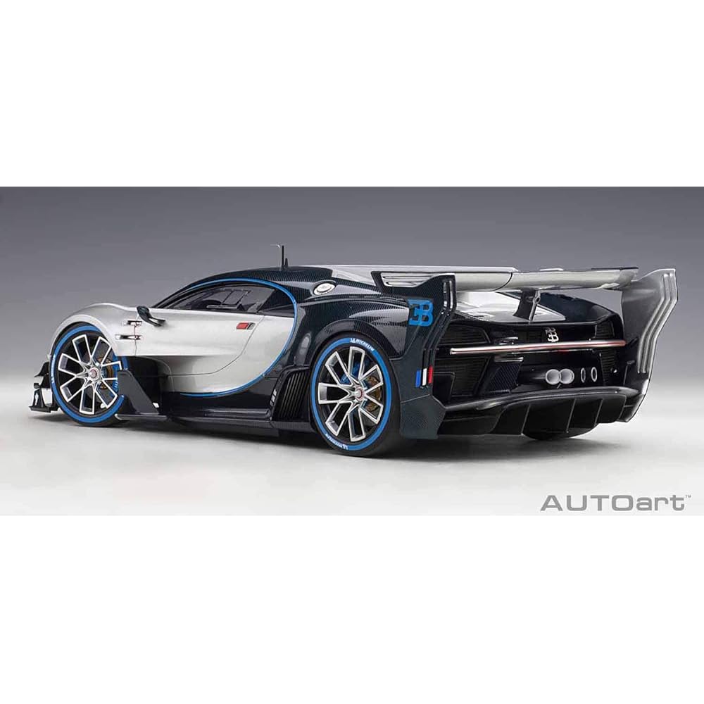 AUTOart 1/18 Bugatti Vision Gran Turismo Metallic Silver/Blue Carbon Finished Product