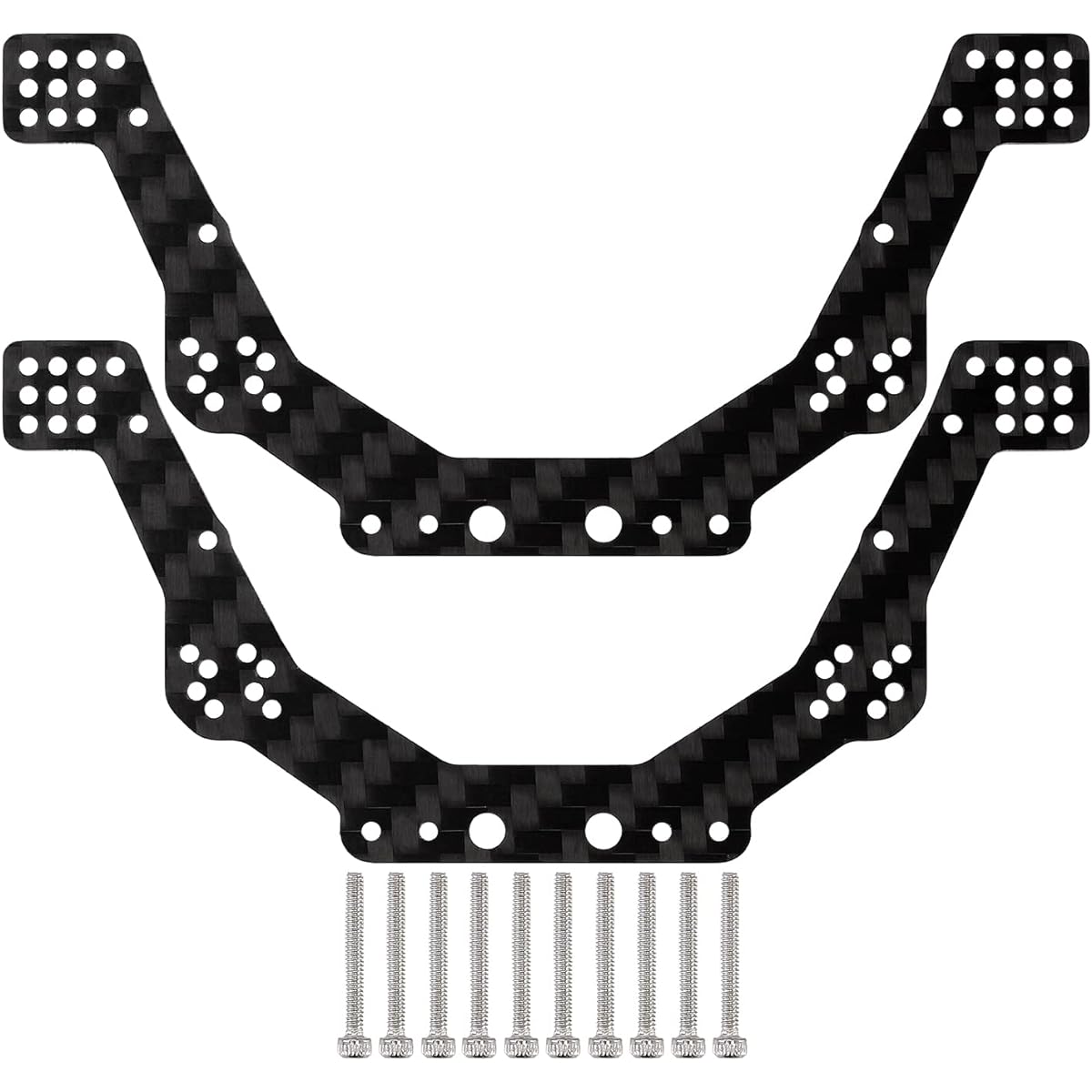 INJORA Carbon Fiber Chassis Side Plate Axial AX24 Upgrade for 1/24 RC Crawler