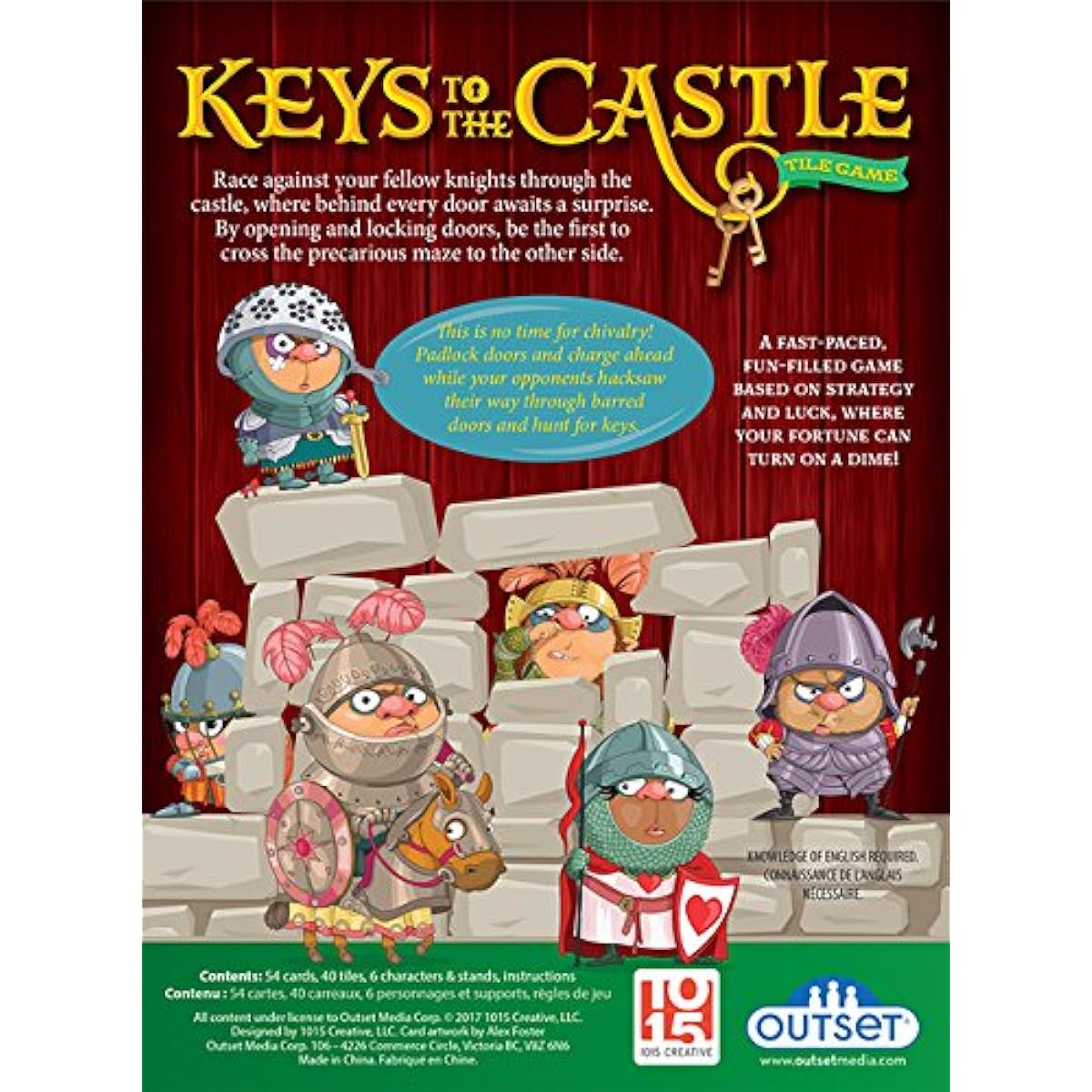 Outset Keys to the Castle – Race to the Other Side! – Family Friendly Board Game – Different Every Time You Play for 2-4 Players – Fun for Kids and Adults Ages 8+