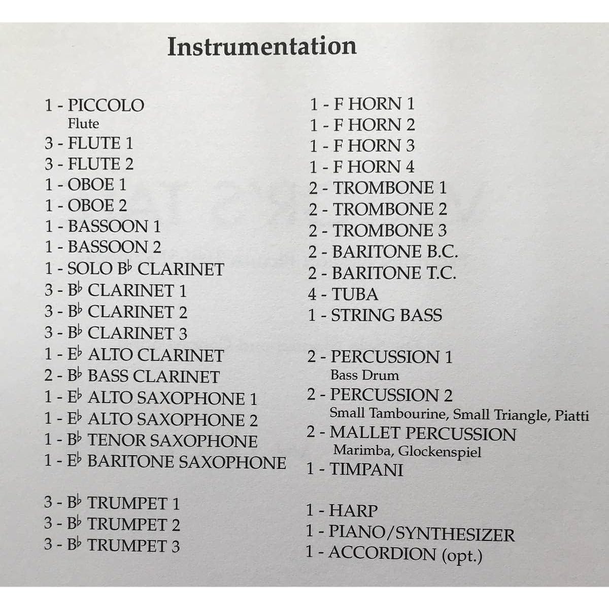 Wind Orchestra Score John Williams: The Story of Victor Navorski from the film "The Terminal" Arranged by Paul Lavender