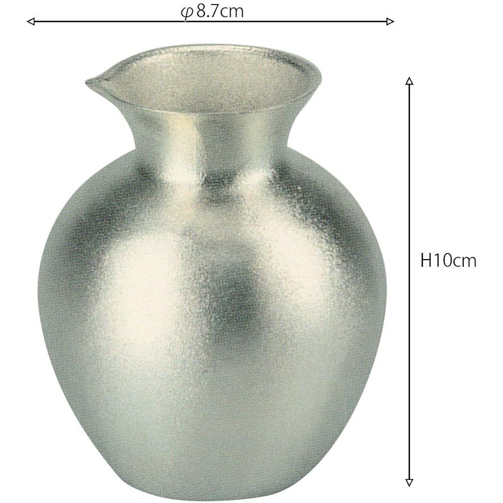 Nousaku Tin Tokkuri Made in Japan H10.0cm φ8.7cm Approximately 280cc Case 100% Tin 501301/Sake Cup Tokkuri