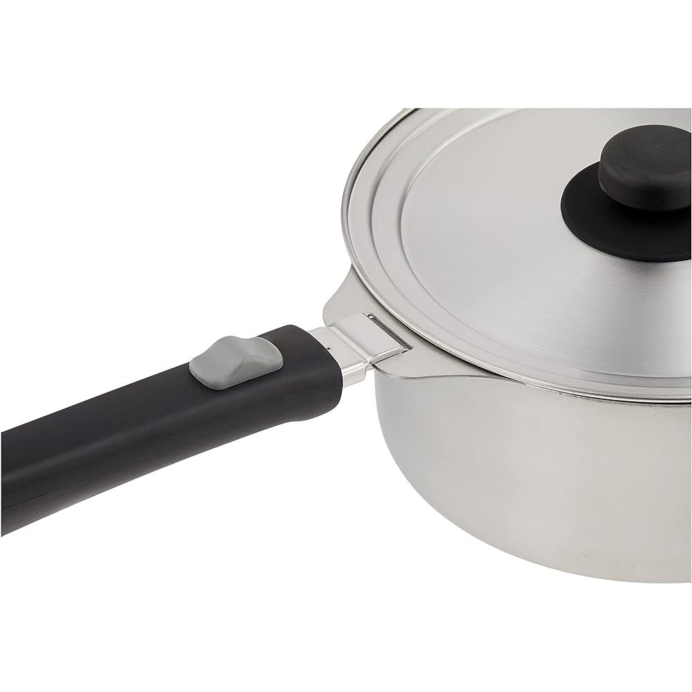 Wahei Freiz Tsubamesanjo Pot with removable handle, 2-piece set, 18cm 20cm, stainless steel, IH compatible, Tsubamesanjo EM-029