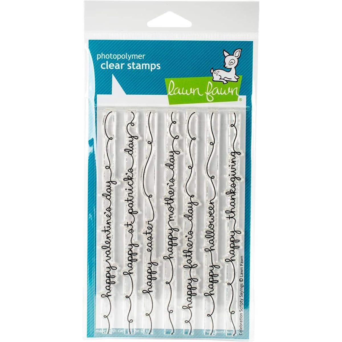 Lawn Fawn Clear Stamp - Celebration Scripty Sayings by Lawn Fawn